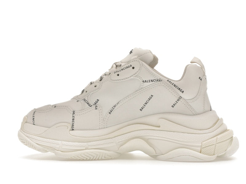 Balenciaga Triple S Allover Logo White