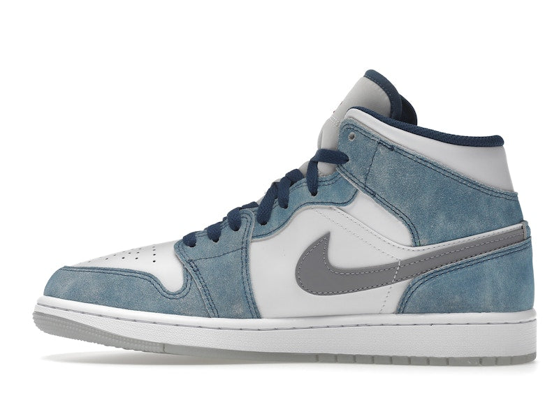 Jordan 1 Mid French Blue Fire Red