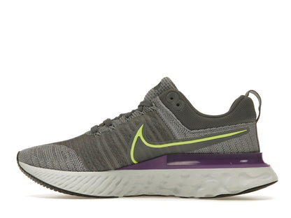 Nike React Infinity Run Flyknit 2 Grey Volt Wild Berry