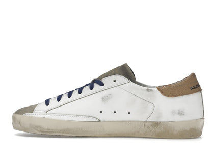 Golden Goose Super-Star Suede Toe White Taupe Royal Blue Black