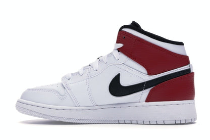 Jordan 1 Mid White Black Gym Red (GS)