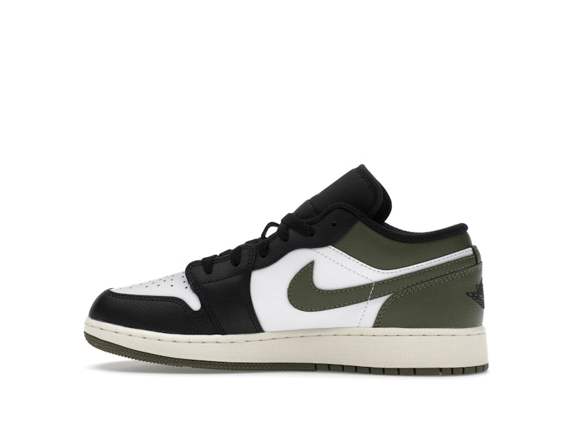 Jordan 1 Low Black Toe Medium Olive (GS)
