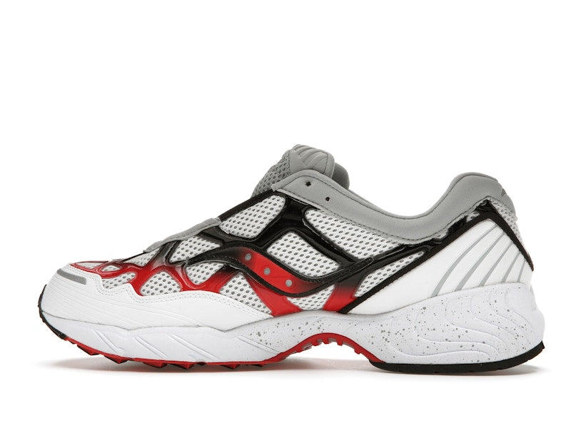 Saucony Grid Web White Grey Red