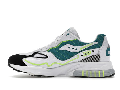 Saucony 3D Grid Hurricane White Green Lime