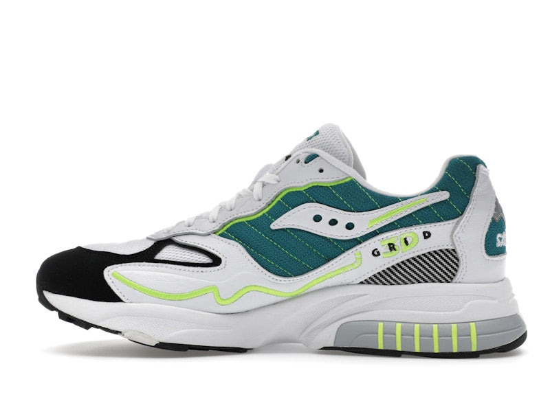 Saucony 3D Grid Hurricane White Green Lime
