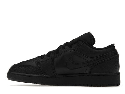 Jordan 1 Low Tumbled Leather Black (GS)