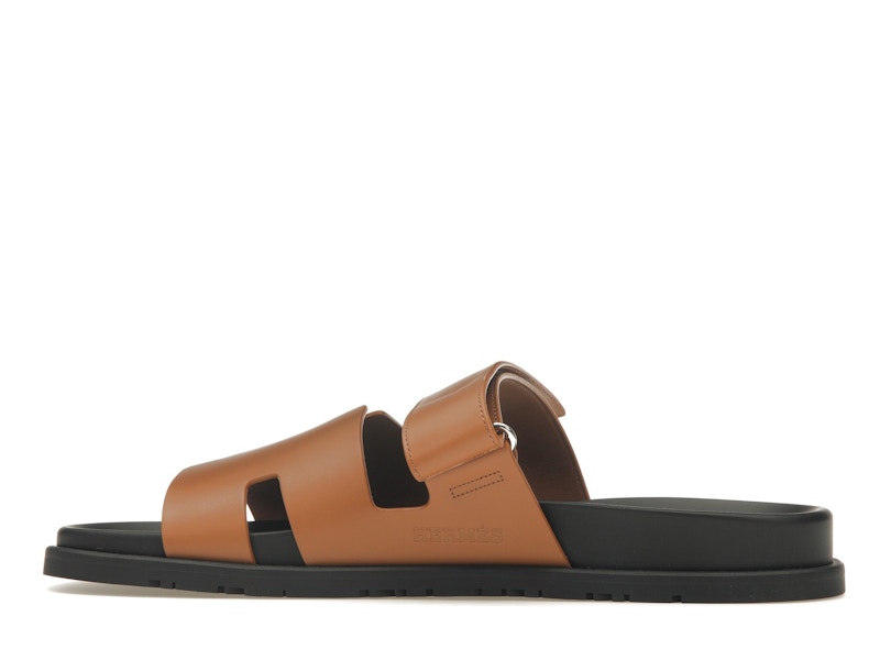 Hermes Chypre Sandal Naturel Black Smooth Calfskin Leather (M)
