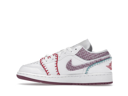 Jordan 1 Low White Light Bordeaux (GS)