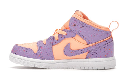 Jordan 1 Mid Paint Splatter Orange Purple (TD)