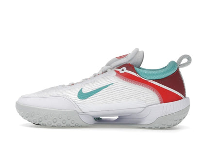 Nike Court Zoom NXT HC White Light Silver Habanero Red Washed Teal (Women's)