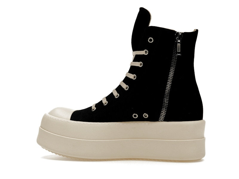 Rick Owens DRKSHDW Mega Bumper Canvas Sneaks Black Milk