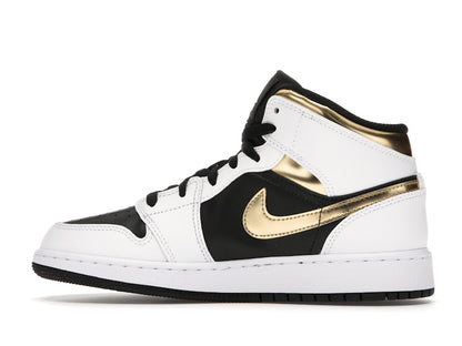 Jordan 1 Mid White Gold Black (GS)