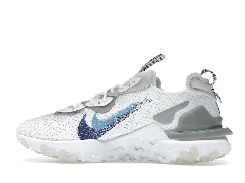 Nike React Vision White Double Blue Swoosh