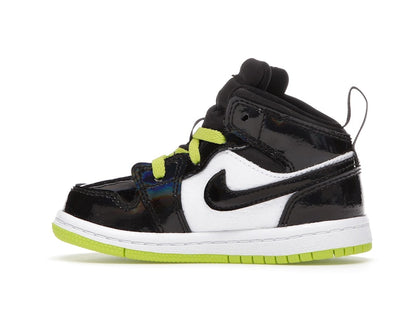 Jordan 1 Mid Black Cyber Mystic Green (TD)