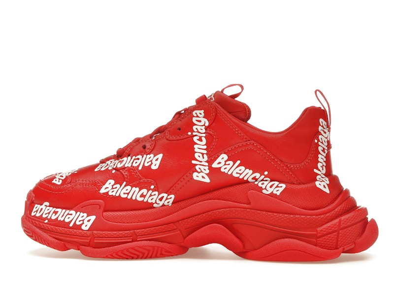 Balenciaga Triple S All Over Tomato Red White