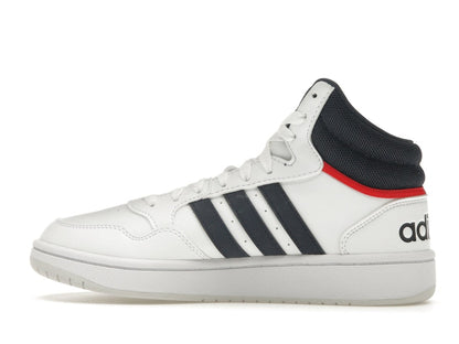 adidas Hoops 3.0 White Navy Red