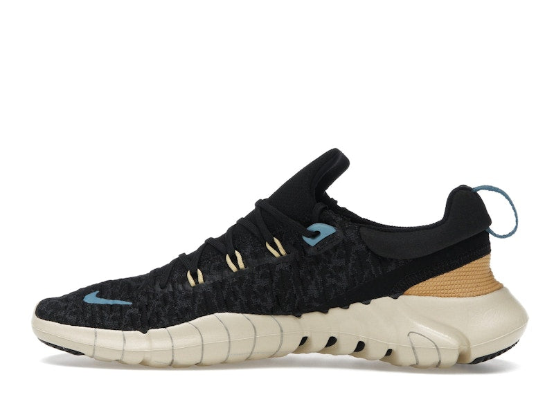 Nike Free Run 5.0 Next Nature Black Anthracite Wheat Gold Noise Aqua (Women's)