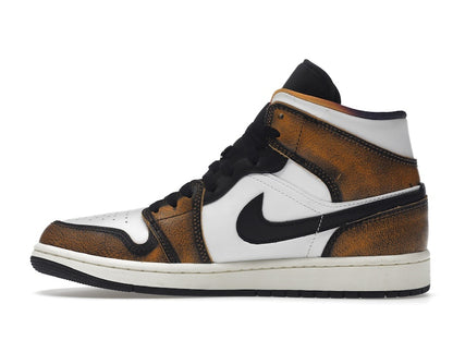 Jordan 1 Mid SE Orange Wear Away