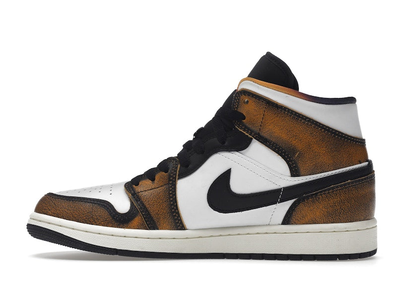 Jordan 1 Mid SE Orange Wear Away