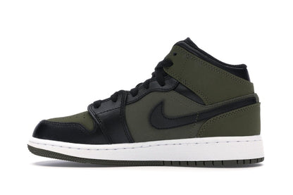 Jordan 1 Mid Olive Canvas Black (GS)