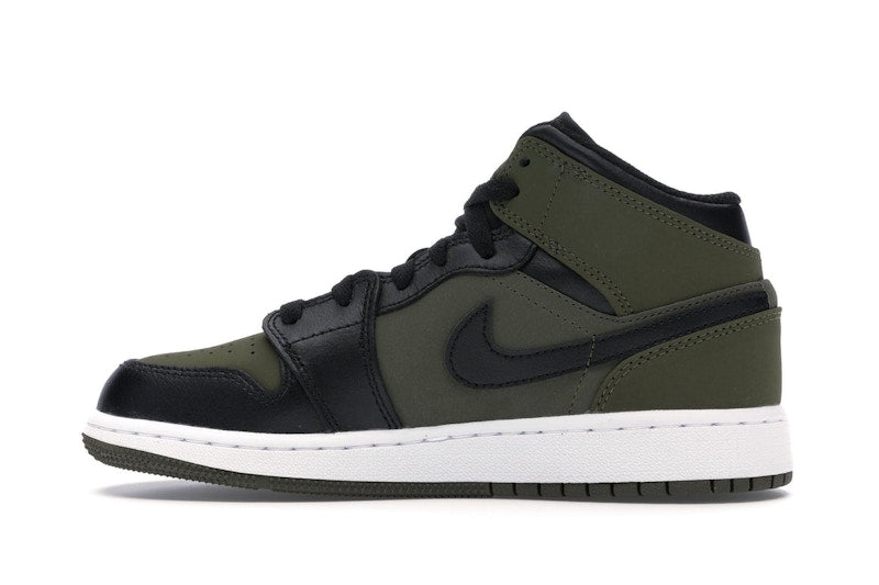 Jordan 1 Mid Olive Canvas Black (GS)