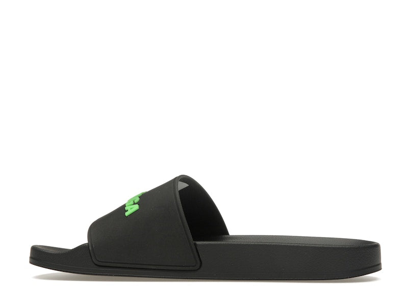 Balenciaga Pool Slide Black Fluo Green (Women's)
