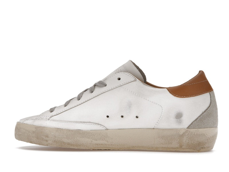 Golden Goose Super-Star White Vacchetta Tan Grey Suede Patch (Women's)