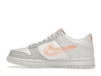 Nike Dunk Low SE 3D Swoosh Pure Platinum Total Orange (GS)