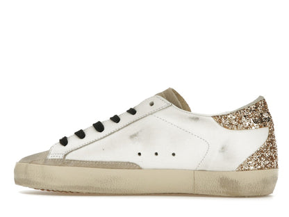 Golden Goose Super-Star White Silver Gold Glitter (Women's)