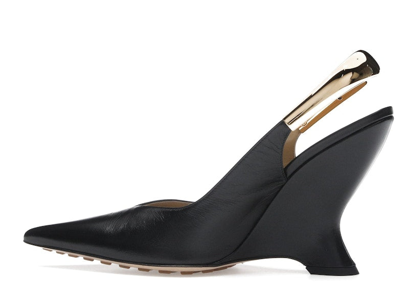 Bottega Veneta Punta Pointed-Toe Slingback Pumps Black (Women's)