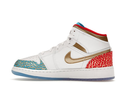 Jordan 1 Mid Sneaker School NC to Chicago (GS)