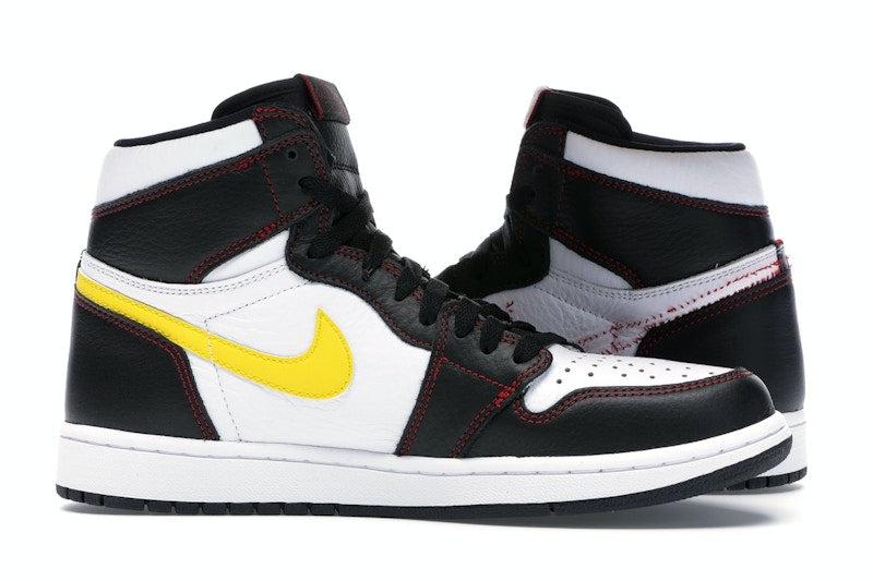 Jordan 1 Retro High Defiant White Black Gym Red