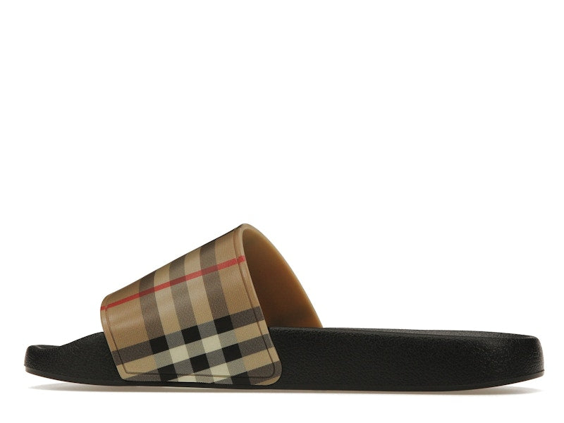 Burberry Check Print Slides Archive Beige (Women's)