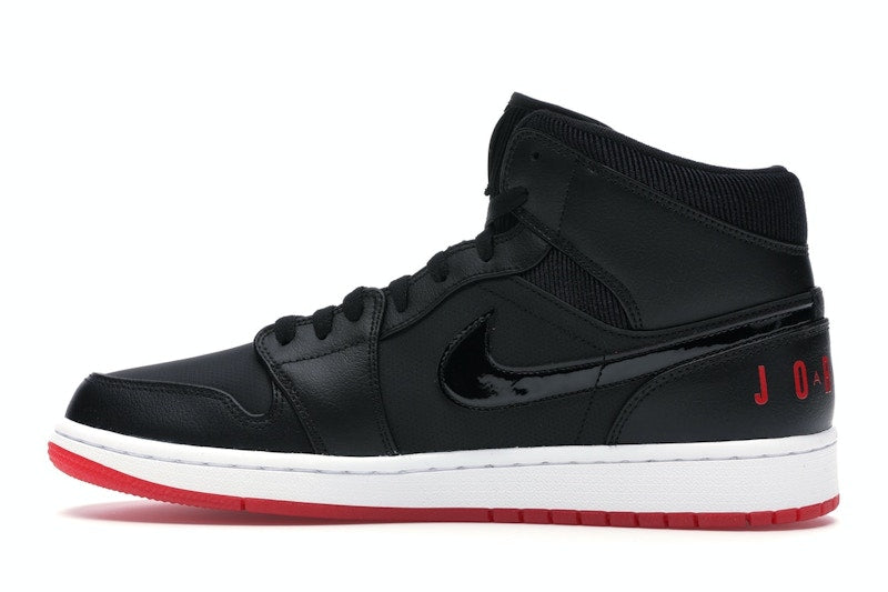 Jordan 1 Mid Black University Red