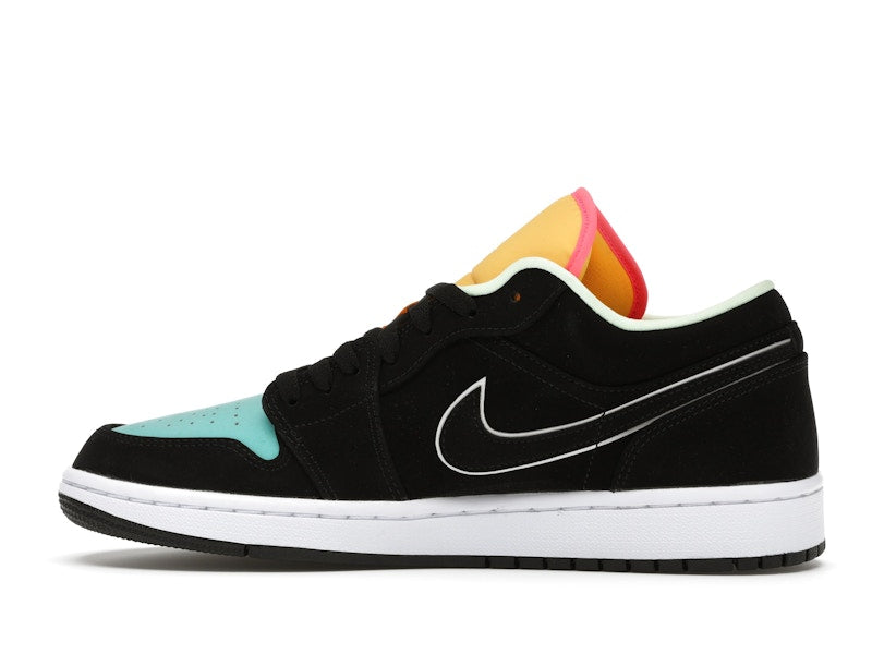 Jordan 1 Low Black Aurora Green Laser Orange