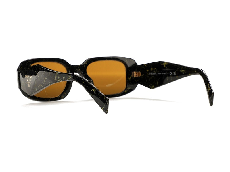 Prada Sunglasses PR 17WSF Black/Yellow Marble/Dark Brown (PR17WSF-19D01T-51)