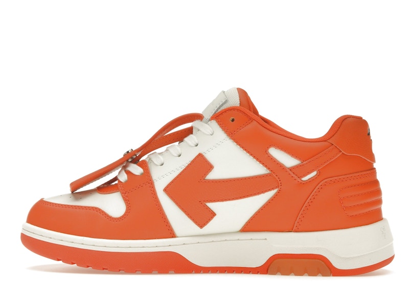 OFF-WHITE Out Of Office OOO Low Tops White Orange