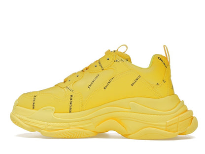 Balenciaga Triple S Allover Logo Yellow
