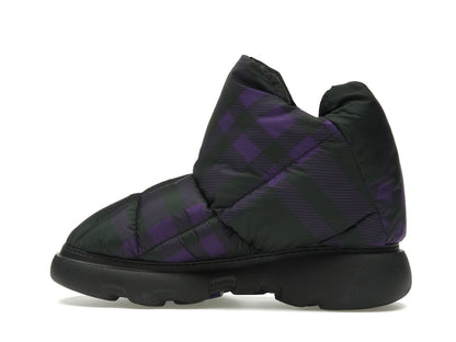 Burberry Check Pillow Boot Black Purple (Women's)