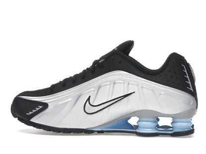 Nike Shox R4 Metallic Silver Black Psychic Blue