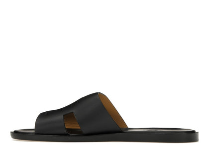 Hermes Izmir Sandal Noir Smooth Calfskin Leather