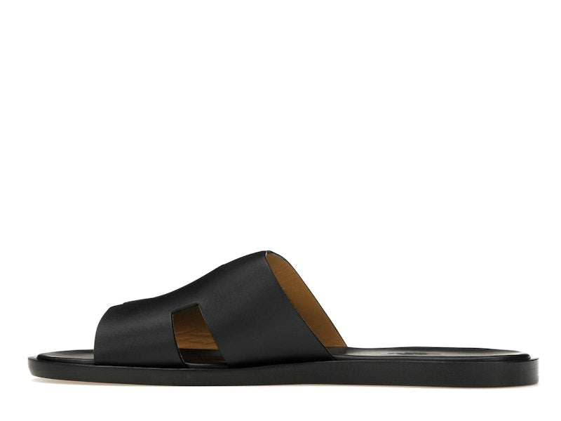 Hermes Izmir Sandal Noir Smooth Calfskin Leather