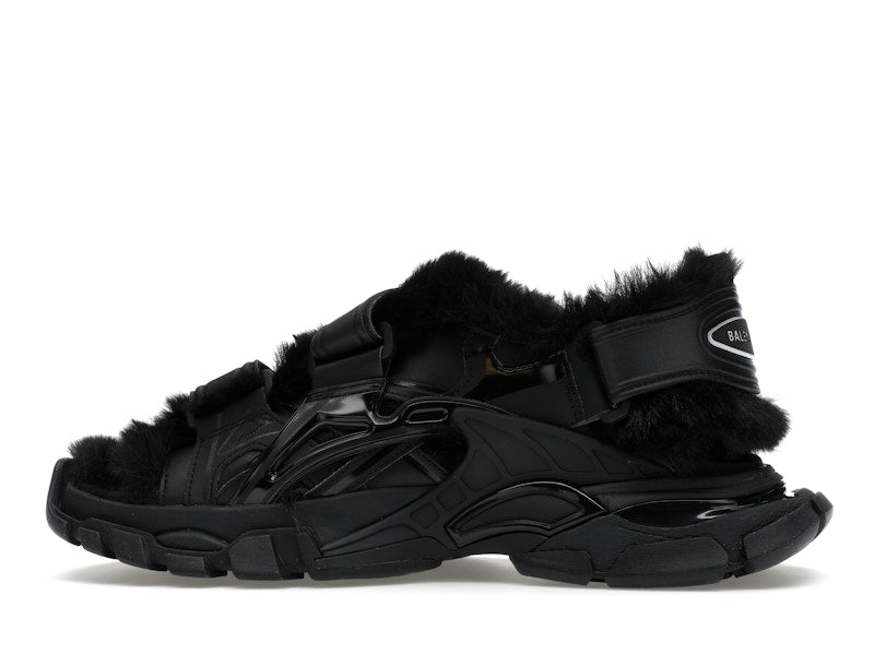 Balenciaga Track Sandal Fake Fur Black (Women's)