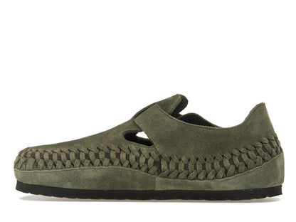 Birkenstock London Braided Shearling Kith Olive Night
