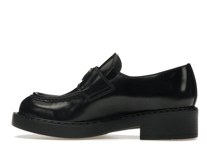 Prada Chocolate 50mm Loafer Black Brushed Leather