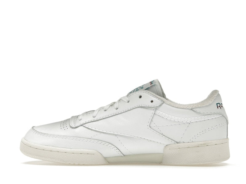 Reebok Club C 85 White Teal Burgundy Logo