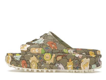 Gucci x Pikarar GG Animal Print Slide Beige Multi (Women's)