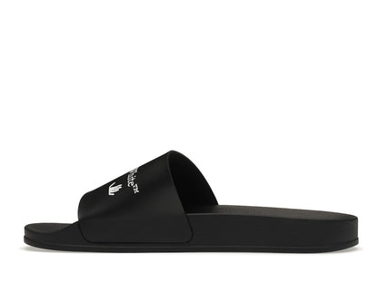 OFF-WHITE Drowning Man Logo Slides Black White FW21