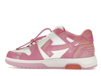 OFF-WHITE Out Of Office OOO "For Walking" Low Tops Pink Tie Dye