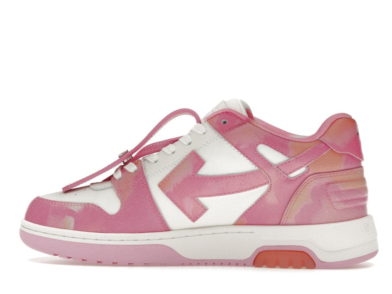OFF-WHITE Out Of Office OOO "For Walking" Low Tops Pink Tie Dye